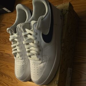Nike White and Navy Sneakers